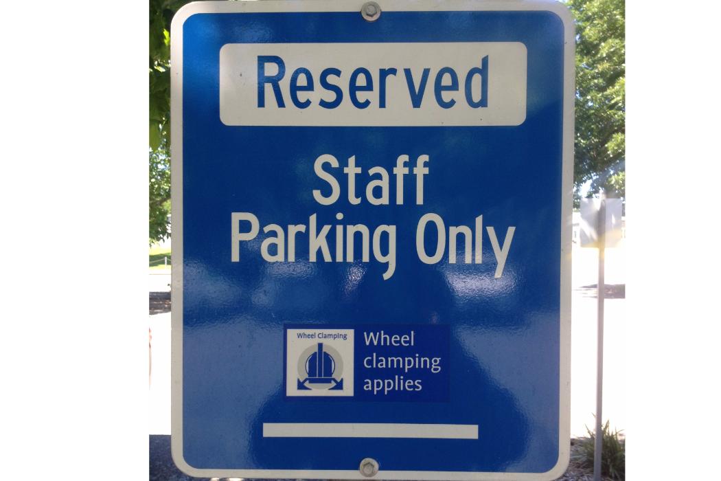 Staff-parking-sign