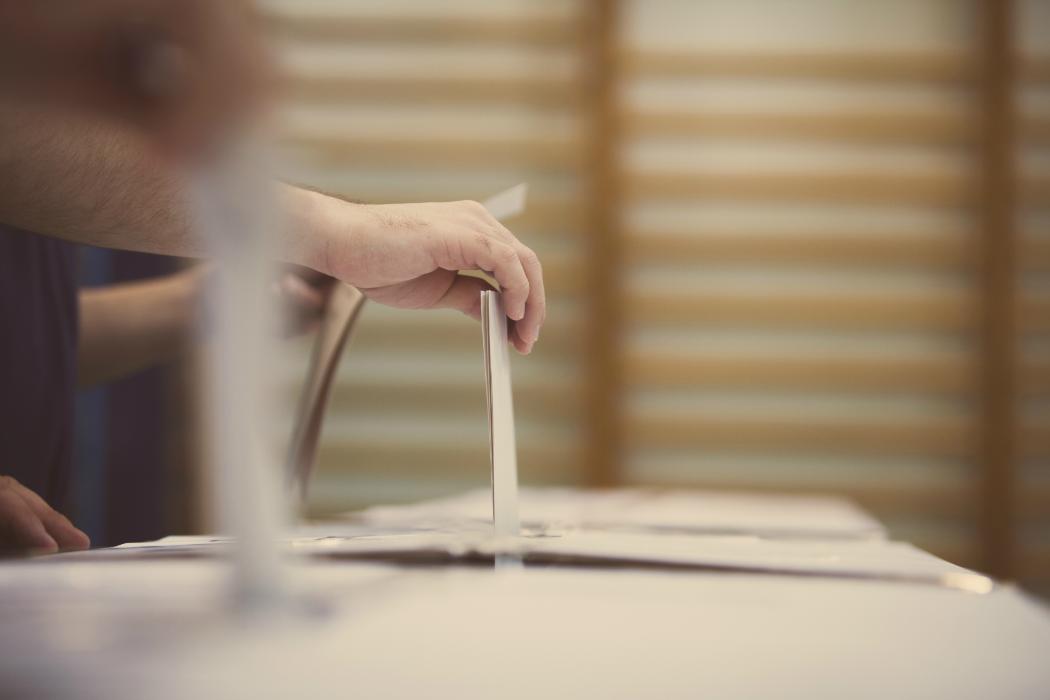 Voting Hand Ballot Box