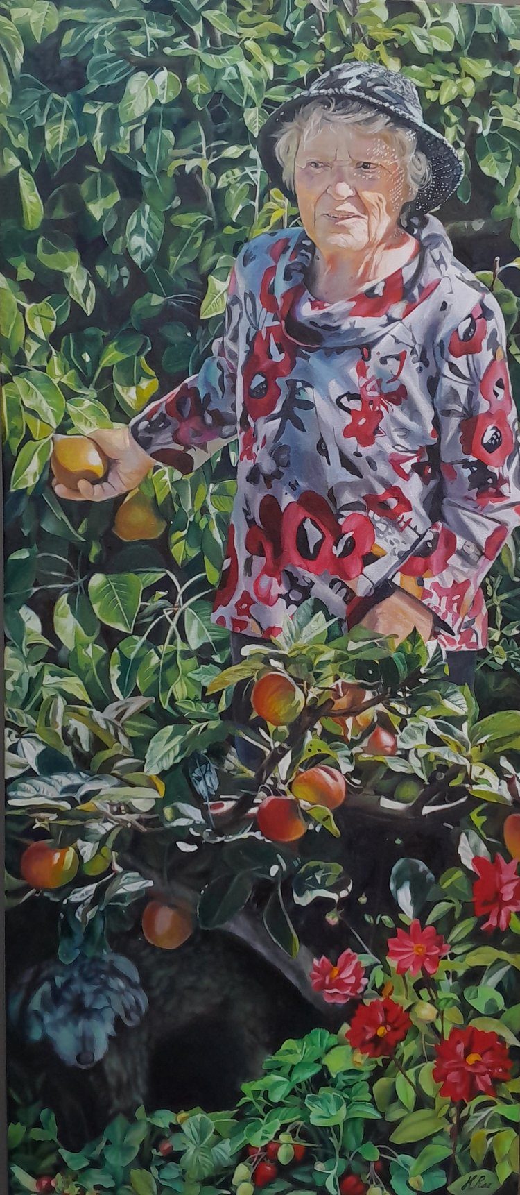 Image of Hazel Rae's portrait titled 'Lindsey's Garden'. 