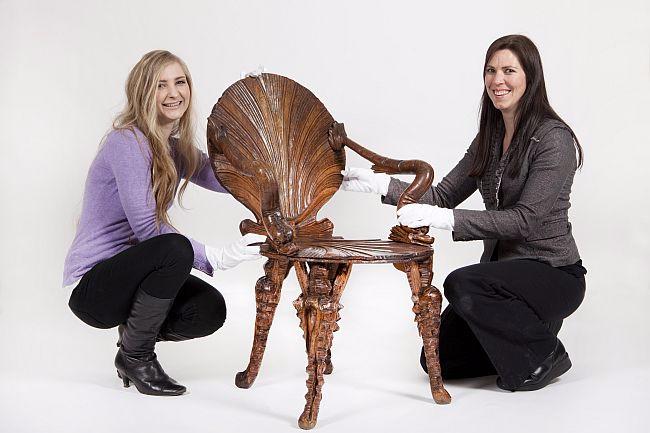 Student and Art Curator with the Grotto Chair